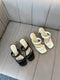 Vintage Double Strap Slid on Heels